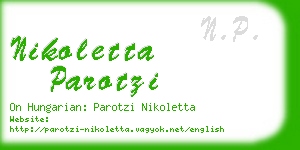 nikoletta parotzi business card